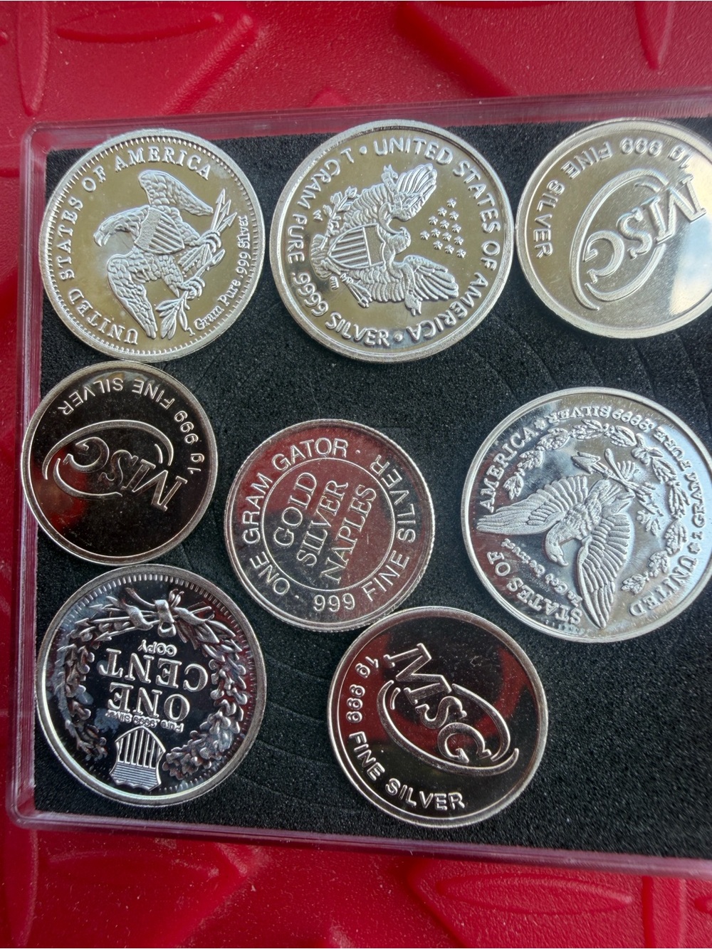 8-1 gram 999 fine silver rounds - Picture 2 of 2